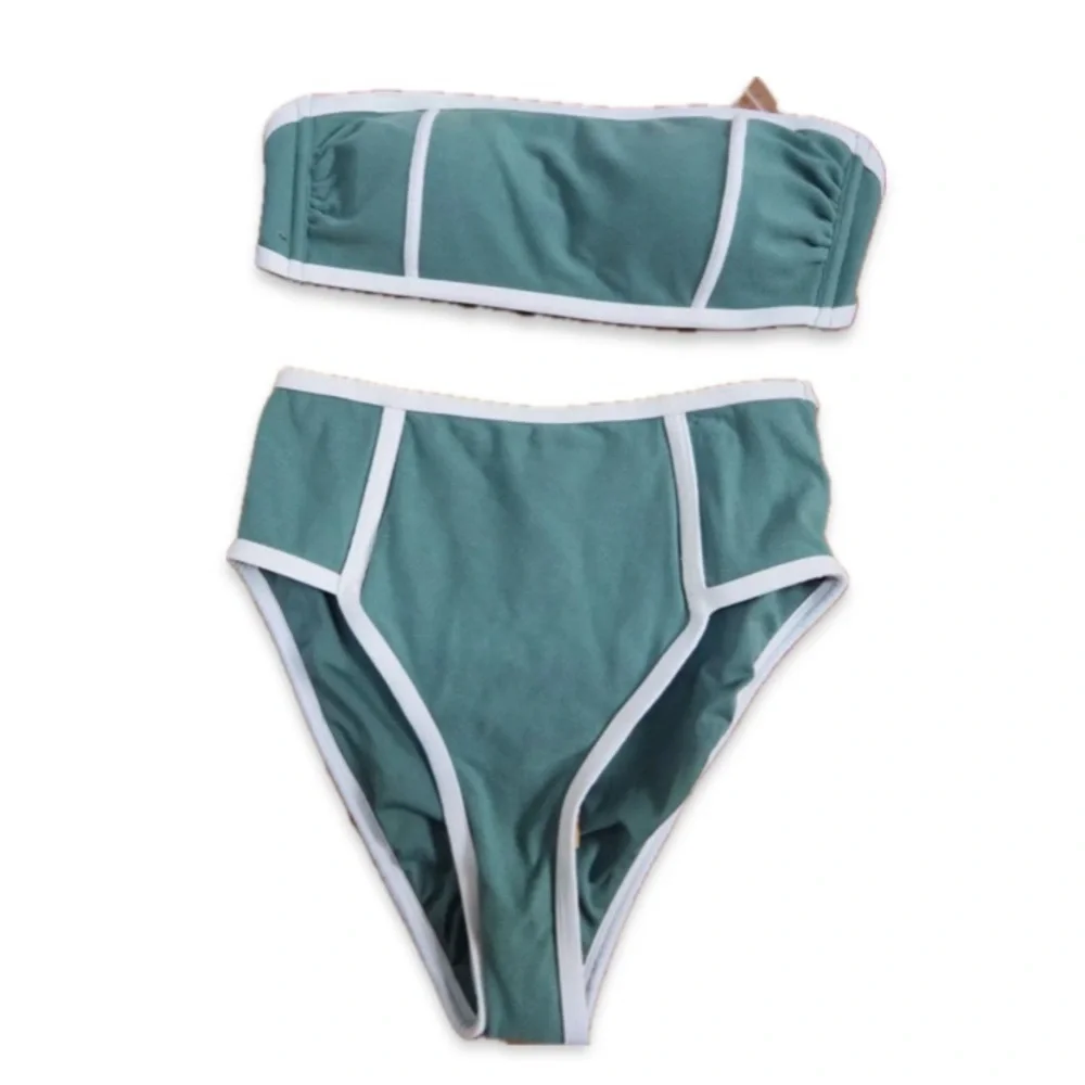 NWT [Kona Sol] Bandeau Swimsuit Structured Convertible Bikini Women’s XS, S, XL - Picture 10 of 12